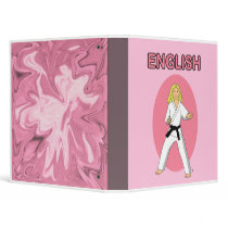 Martial Arts Girl School Binder for English Class