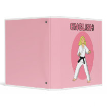 Martial Arts Girl School Binder for English Class