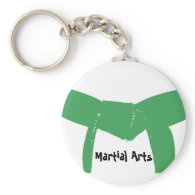 Martial Arts Green Belt  Keychain
