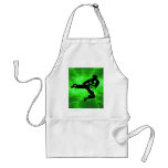 Martial Arts Green Lightning Man Apron