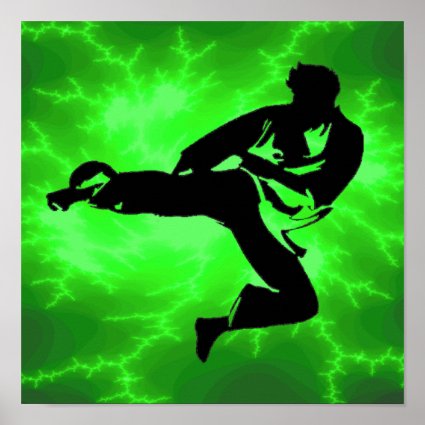 Martial Arts Green Lightning poster (male)