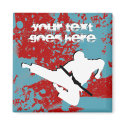 martial arts : grunge silhouettes : magnets