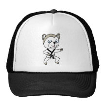 Martial Arts Husky Dog Trucker Hat