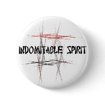 Martial Arts Indomitable Spirit Pinback Button
