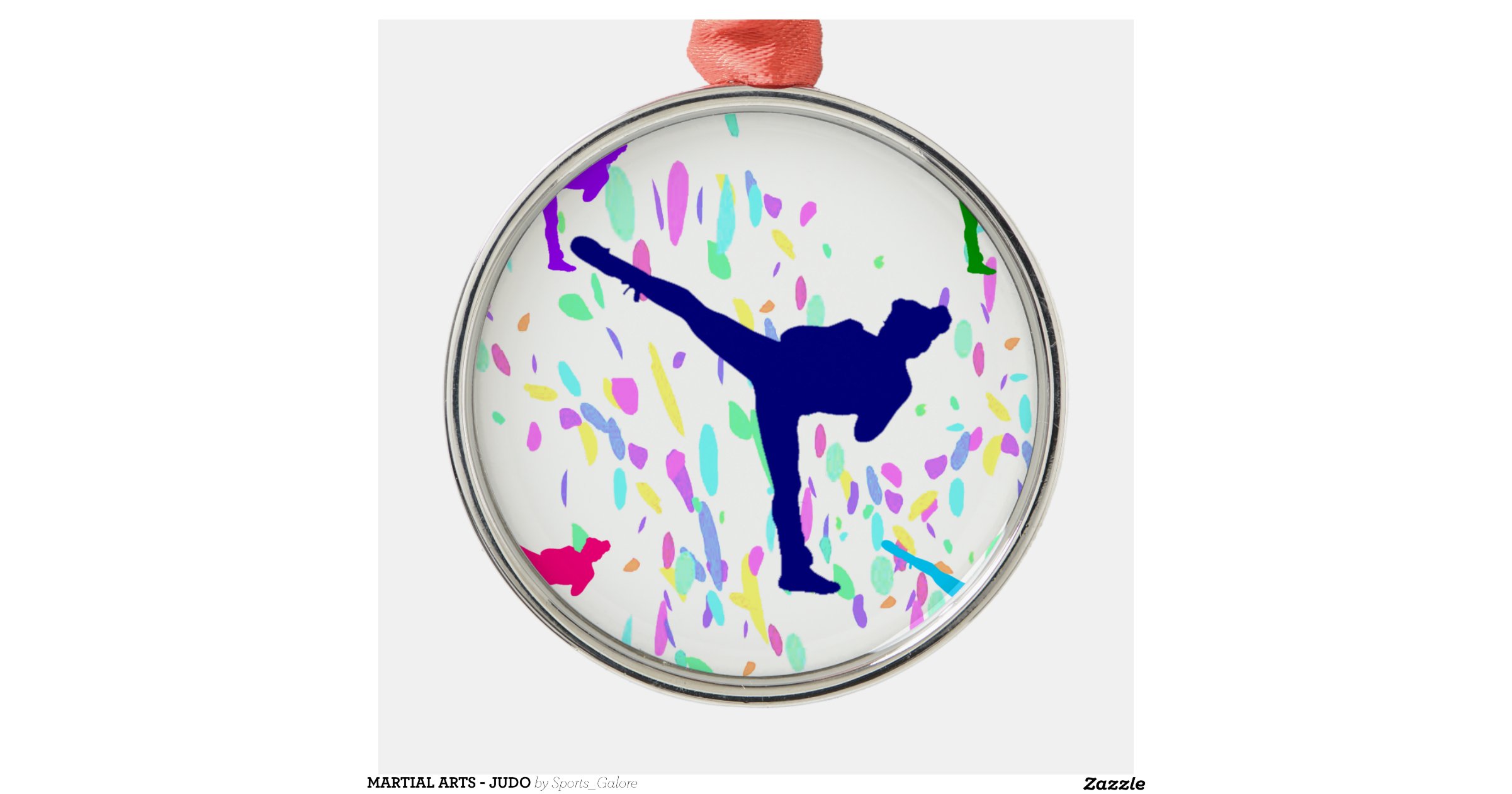 martial arts judo round metal christmas ornament martial arts judo round metal christmas ornament