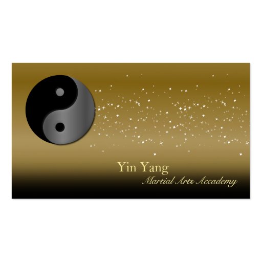 Martial Arts Karate Business Card Yin Yang (front side)