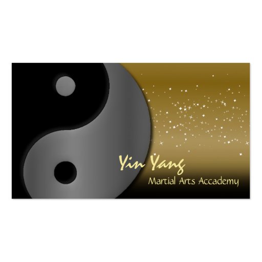 Martial Arts Karate Business Card Yin Yang