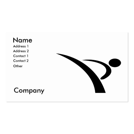 Martial Arts/Karate Instructor Business Card Template (front side)