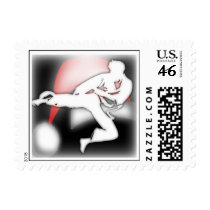 Martial Arts Kicker Holiday Postage Stamps