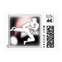 Martial Arts Kicker Holiday Postage Stamps