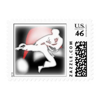 Martial Arts Kicker Holiday Postage Stamps stamp