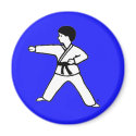 Martial Arts Kid 1 blue magnet