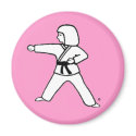 Martial Arts Kid 2 pink magnet
