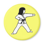 Martial Arts Kid 7 yellow magnet
