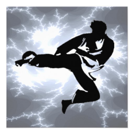 Martial Arts Lightning Invitations