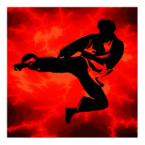 Martial Arts man Red Lightning poster