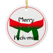 Martial Arts Merry Kick Mas Ornament