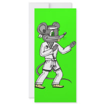 Martial Arts Mouse Mice Rack Card Template