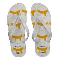 Martial Arts Orange Belt Flip Flops