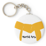Martial Arts Orange Belt Keychain
