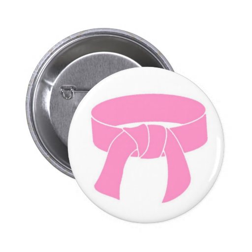 Martial Arts Pink Belt Button Zazzle
