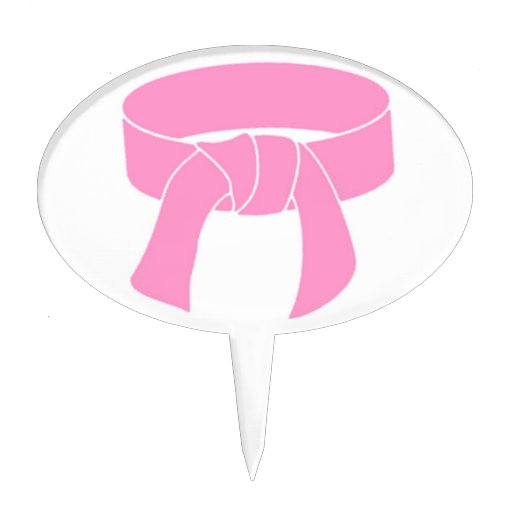Martial Arts Pink Belt Cake Topper Karate pick Zazzle