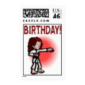 Martial Arts Postage Stamps Girl Birthday