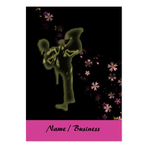 Martial Arts Princess Business Card Templates (front side)