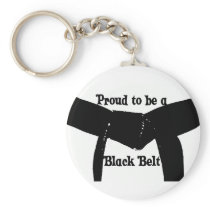 Martial Arts Proud to be a Black Belt Keychain