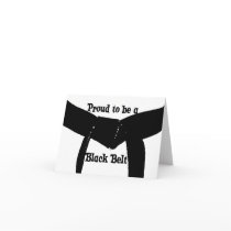 Martial Arts Proud to be a Black Belt Note Card