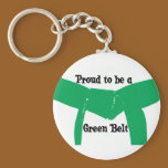 Martial Arts Proud to be a Green Belt Keychain keychains