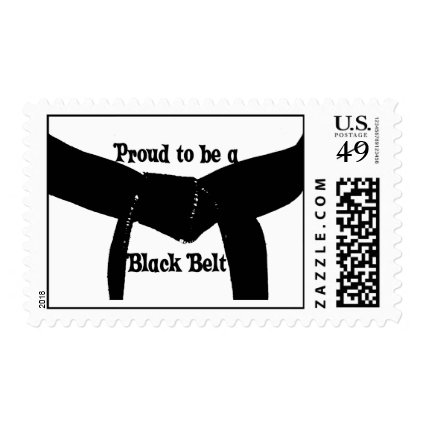 Martial Arts Proud to be Black Belt Postage Stamp