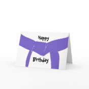 Martial Arts Purple Belt Birthday card