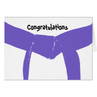 Martial Arts Purple Belt Congratulations Card