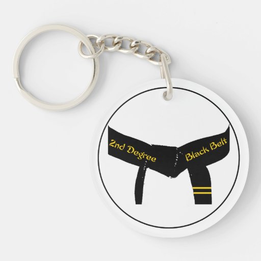 Martial Arts Second Degree Black Belt Key Chain Zazzle