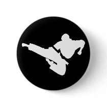 martial arts silhouette pins