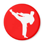martial arts silhouette magnets