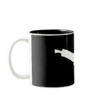 martial arts silhouette mugs