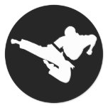 martial arts silhouettes stickers