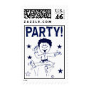 Martial Arts Stamps for Party Invitations Boy