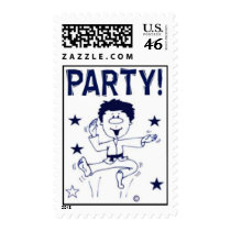 Martial Arts Stamps for Party Invitations Boy stamps