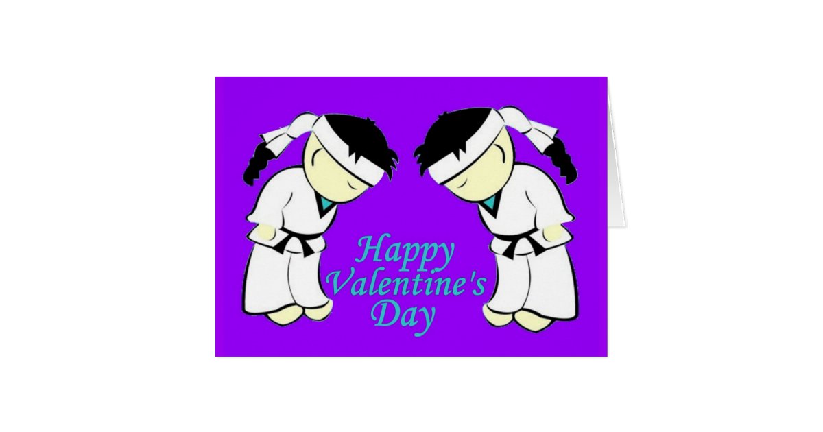 Martial Arts Students Valentine Cards | Zazzle