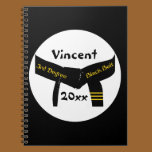 Martial Arts Third Degree Black Belt Notebook notebooks