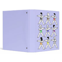 Martial Arts Tic Tac Toe Kids Album in light blue binders