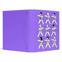 Martial Arts Tic Tac Toe Kids Scrapbook in purple binders