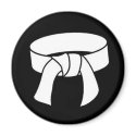 Martial Arts White Belt Magnet