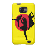 Martial arts with red circle and yellow background samsung galaxy s2 case