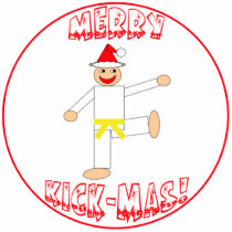 Martial Arts Yellow Belt Christmas Ornament Photo Cutout