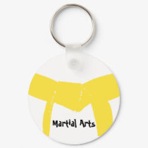 Martial Arts Yellow Belt Keychain by loraseverson Martial Arts Yellow Belt Keychain