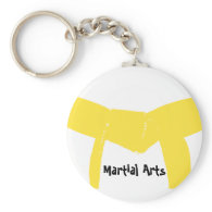 Martial Arts Yellow Belt Keychain